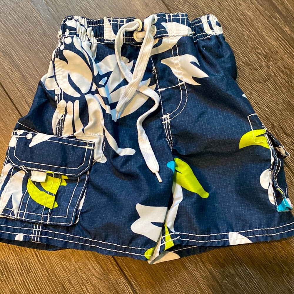 Floral Hawaiian board shorts